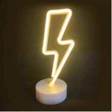 Διακοσμητικό από Neon LED ΑΣΤΡΑΠΗ με μπαταρία (3xAA) ή USB θερμό λευκό IP20 11x10x28cm | Aca Lighting | X04341318